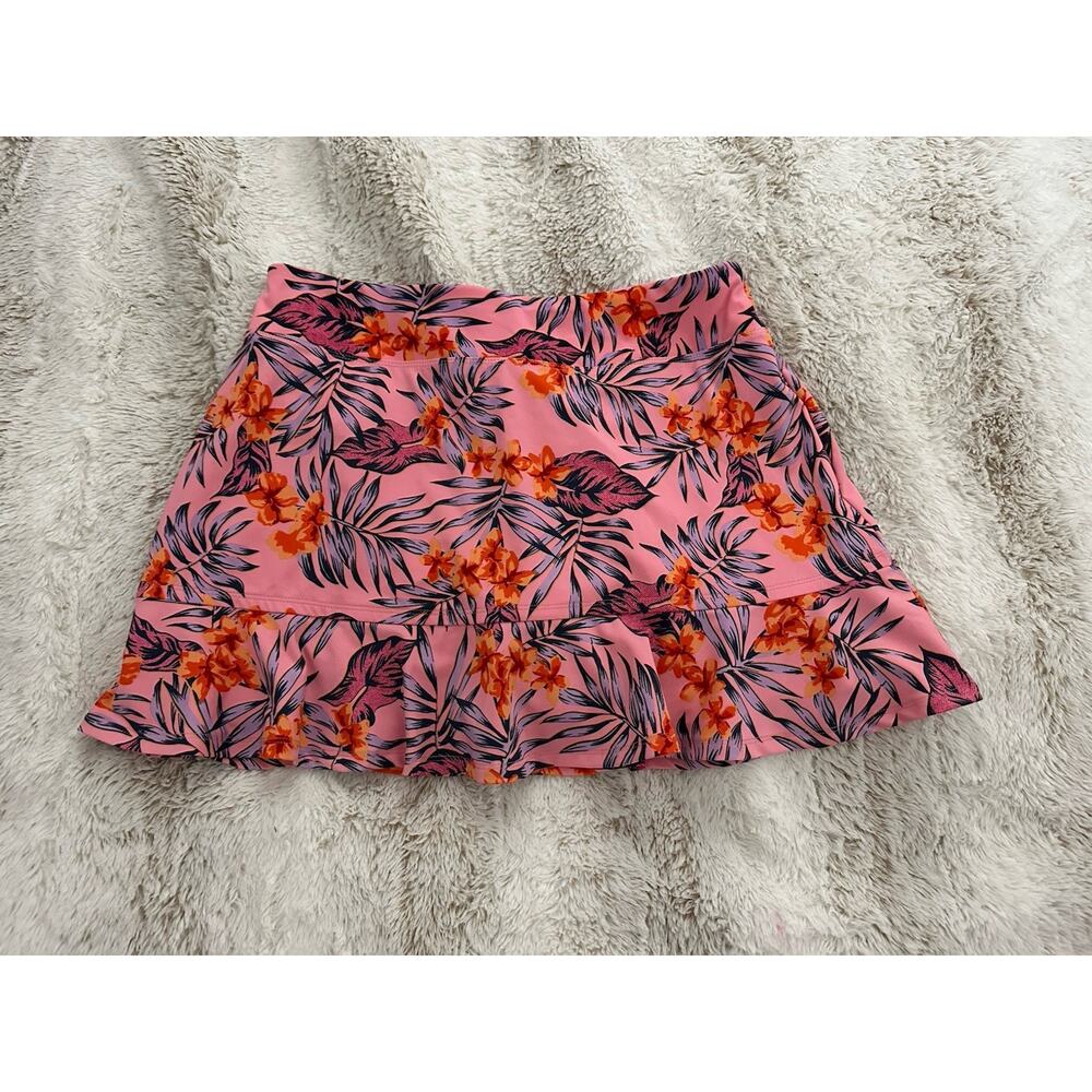 Tommy Bahama Women’s Golf Tennis Skort Size Large Stretch UPF 50 Pink Print - Picture 6 of 6